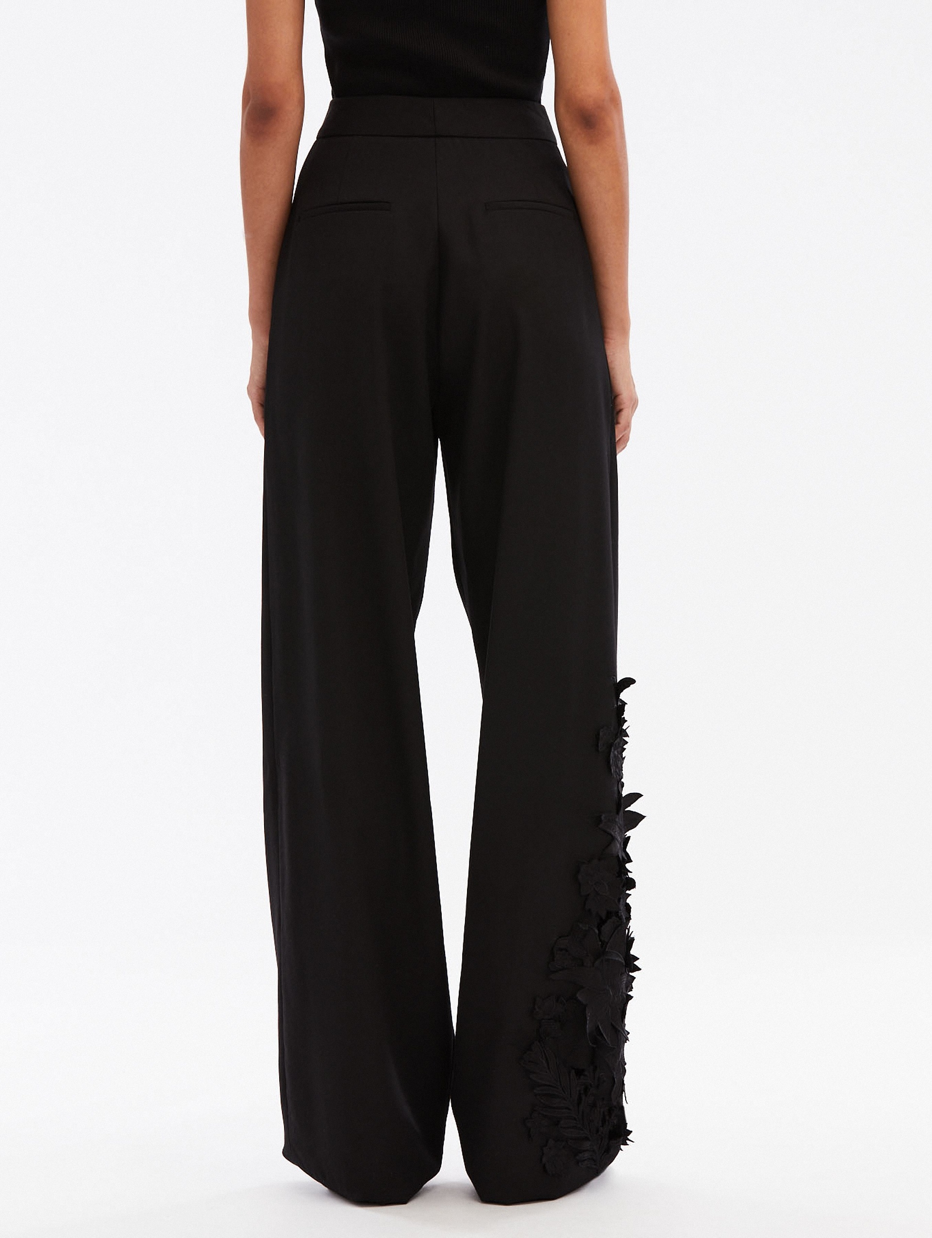 FLORA & FAUNA EMBROIDERED TUXEDO PANT - 2