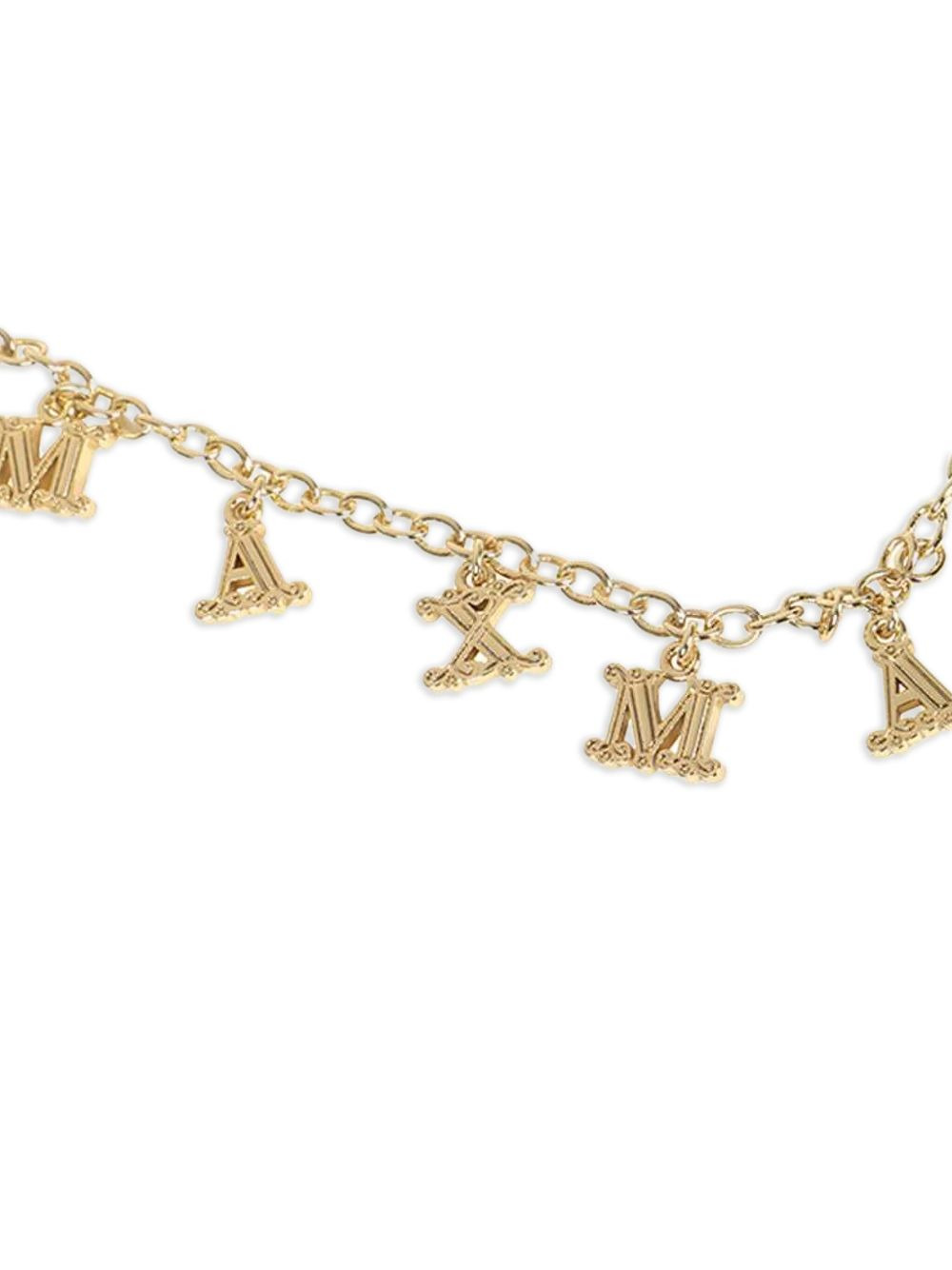 lettering-embellished chain necklace - 3
