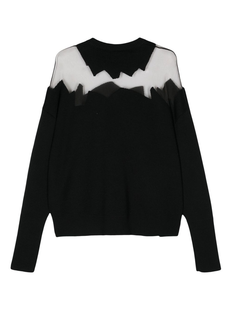 VIKTOR & ROLF semi-sheer panel sweater outlook