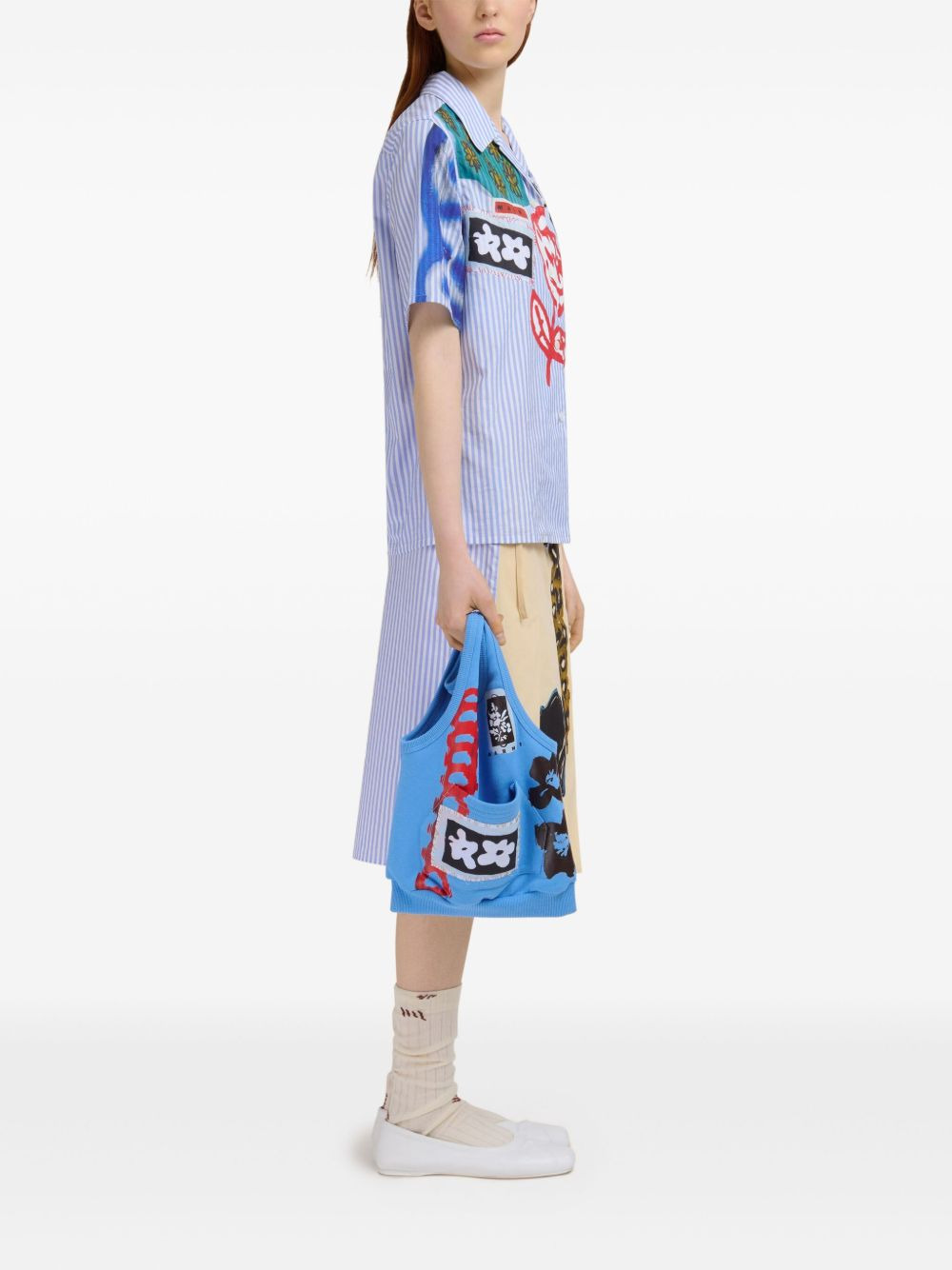 graphic-print cotton skirt - 3