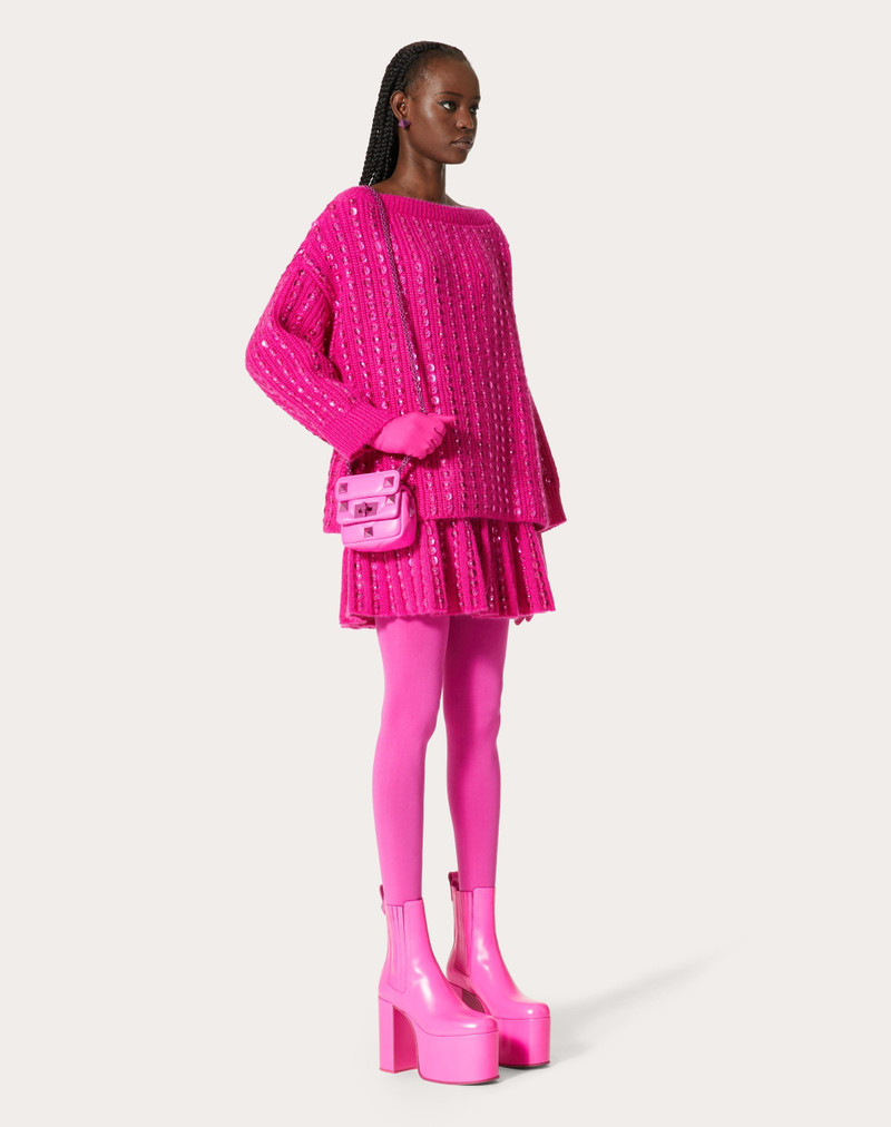 Valentino MINI ROMAN STUD THE SHOULDER BAG IN NAPPA LEATHER WITH CHAIN outlook