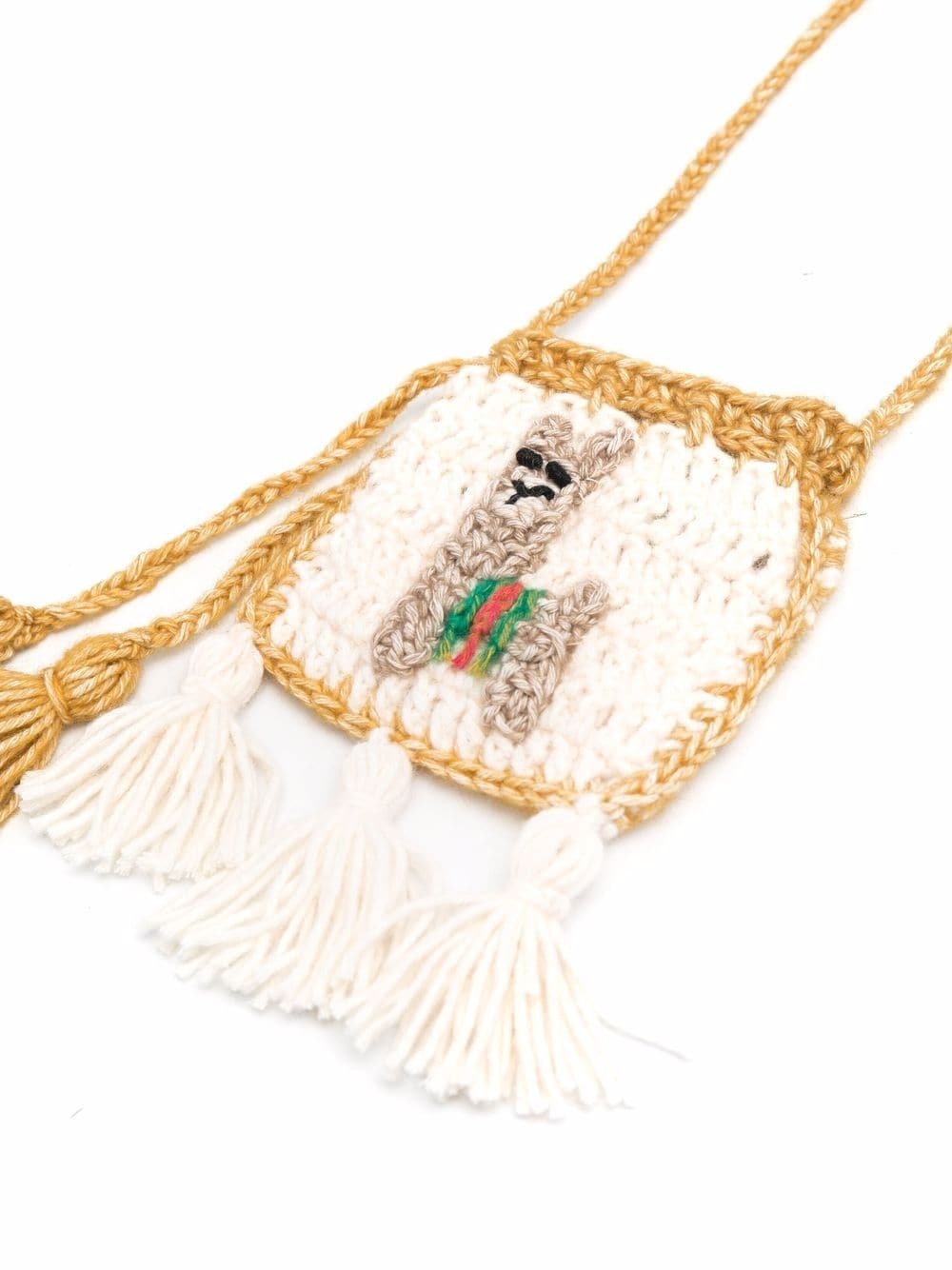 knitted tassel-detail purse - 2