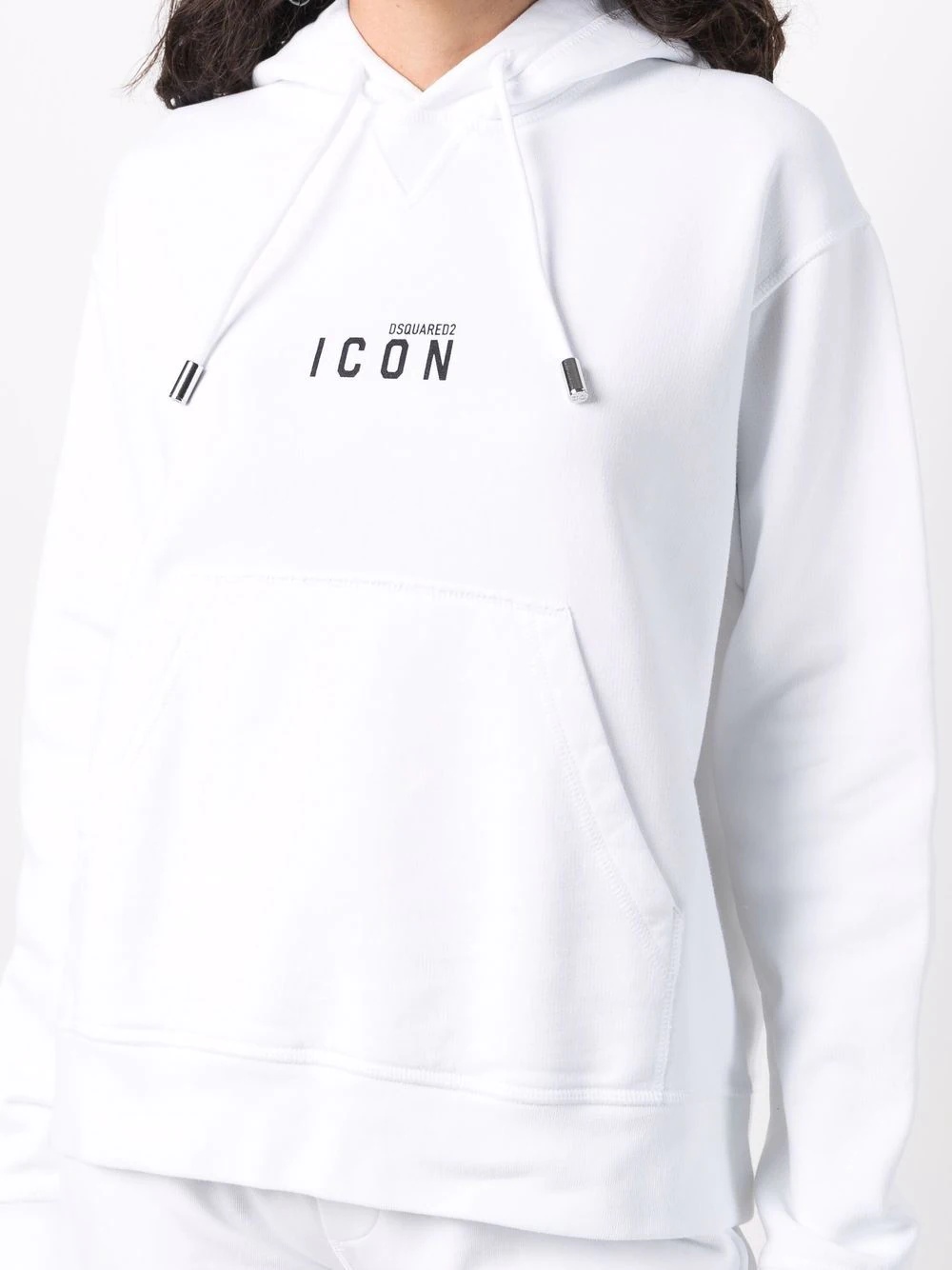 logo drawstring hoodie - 5
