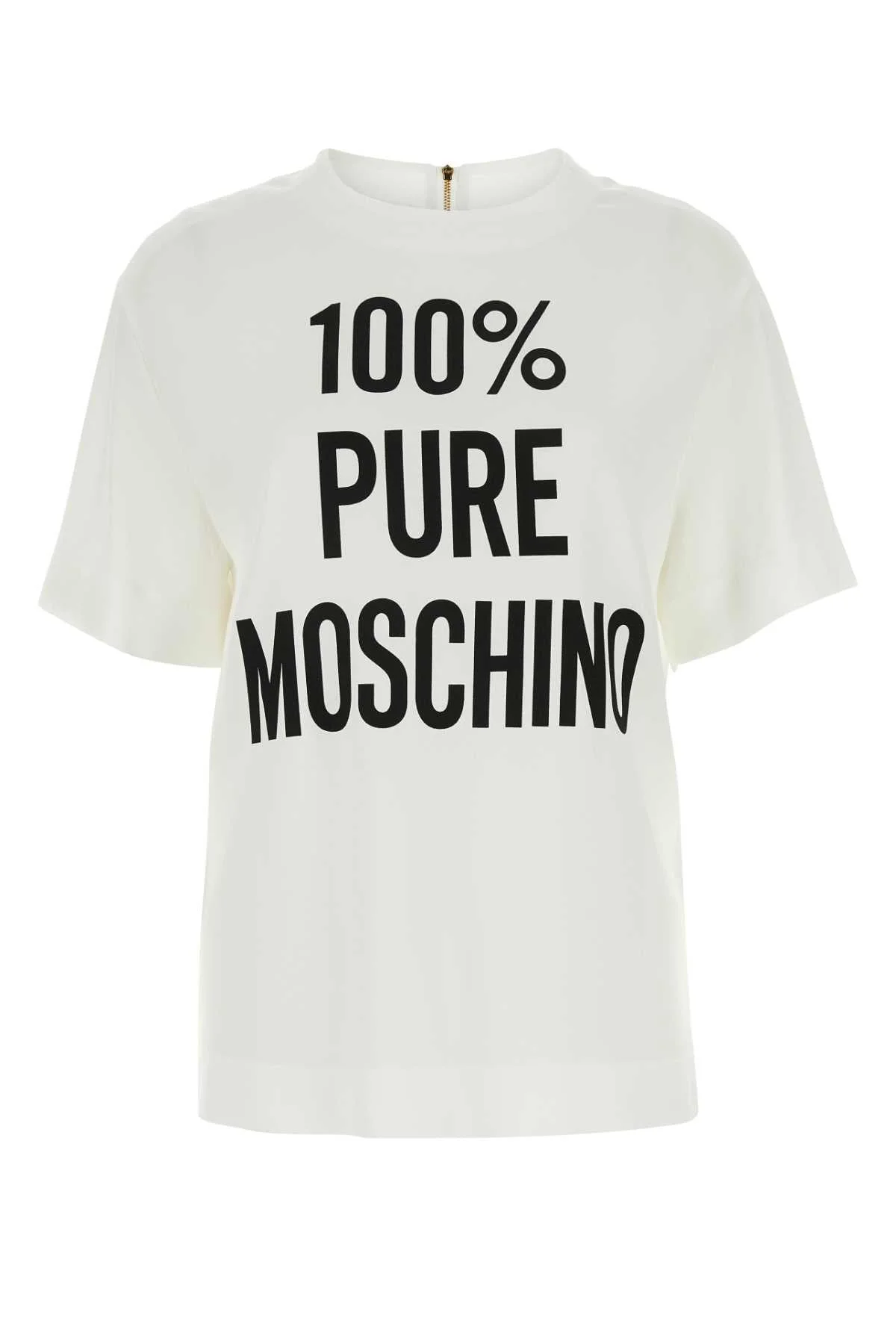 Moschino Women White Crepe T-Shirt - 1