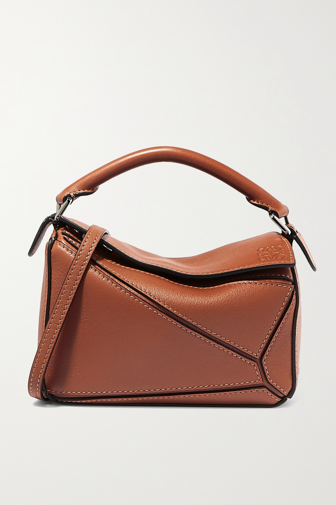 Puzzle mini textured-leather shoulder bag - 1