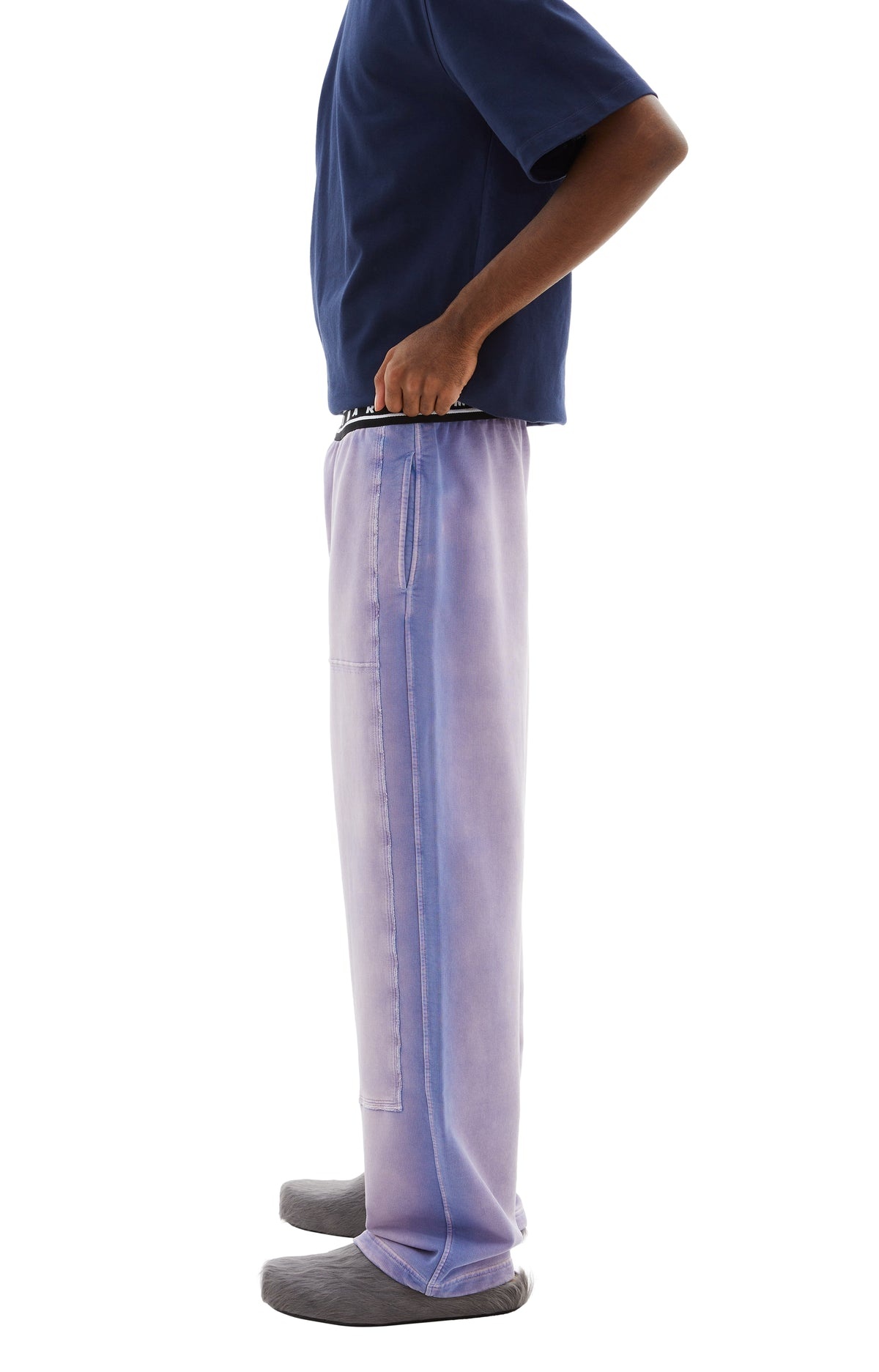 TRACK TROUSERS W/BRANDED WAISTBAND (PURPLE) - 2