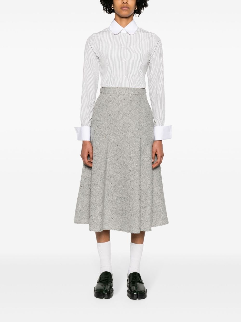 striped rounded-collar shirt - 2