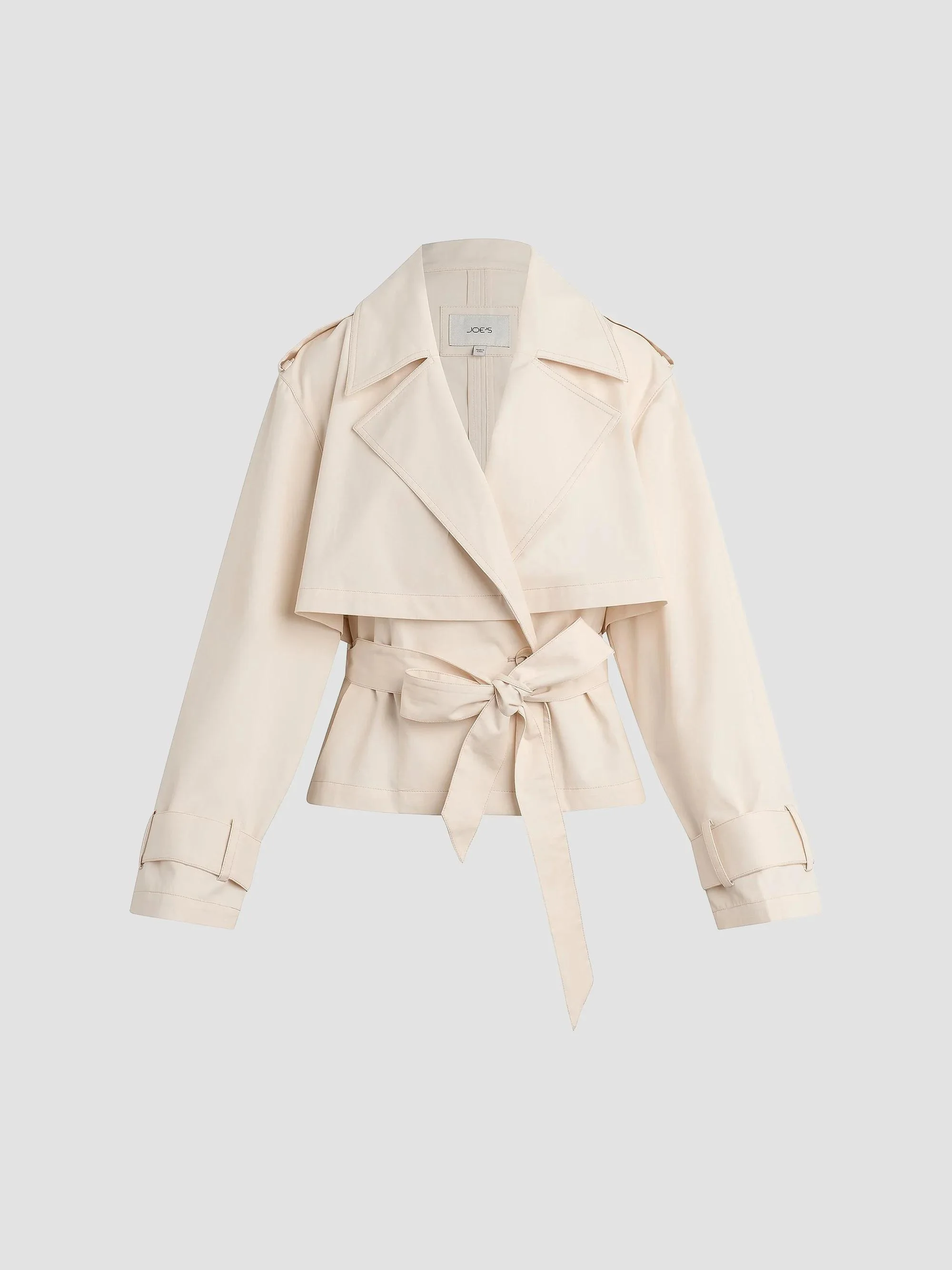 Women's The Liz Cropped Trench Coat - Ecru - 1