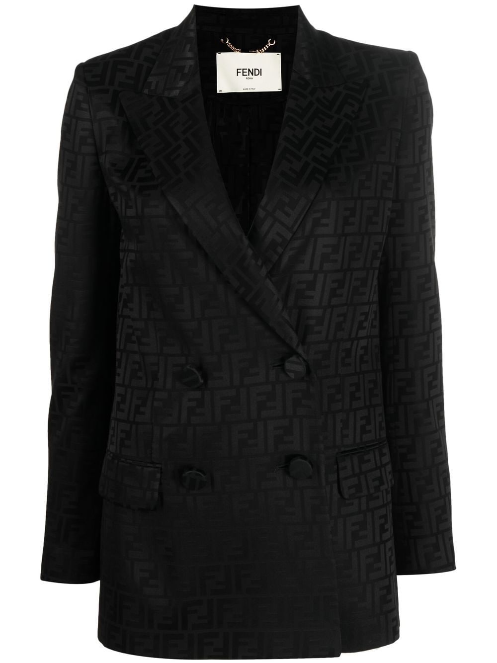FF monogram double-breasted blazer - 1