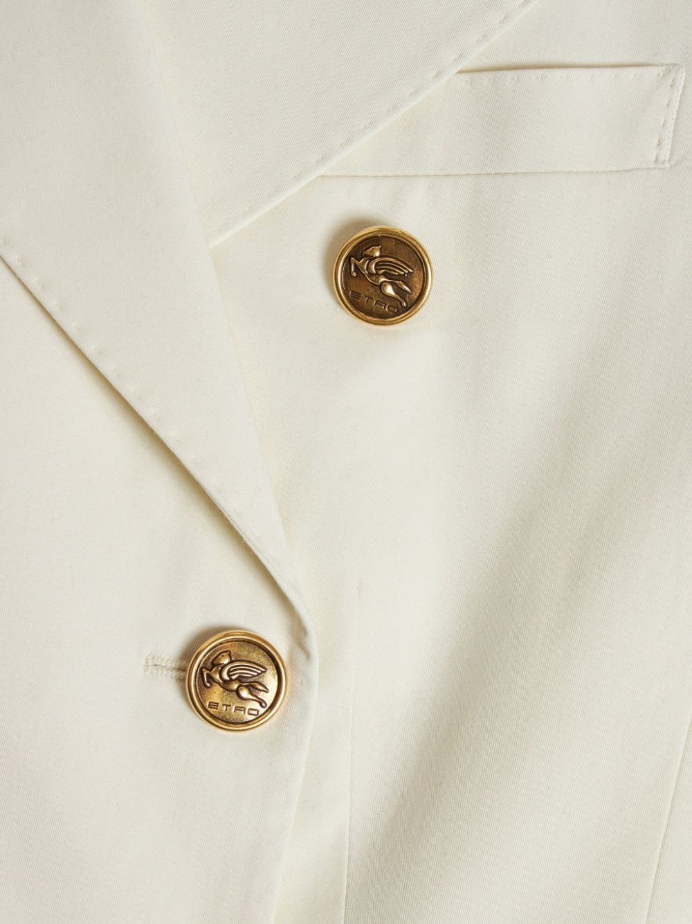 logo-embossed buttons double-breasted jacket - 4