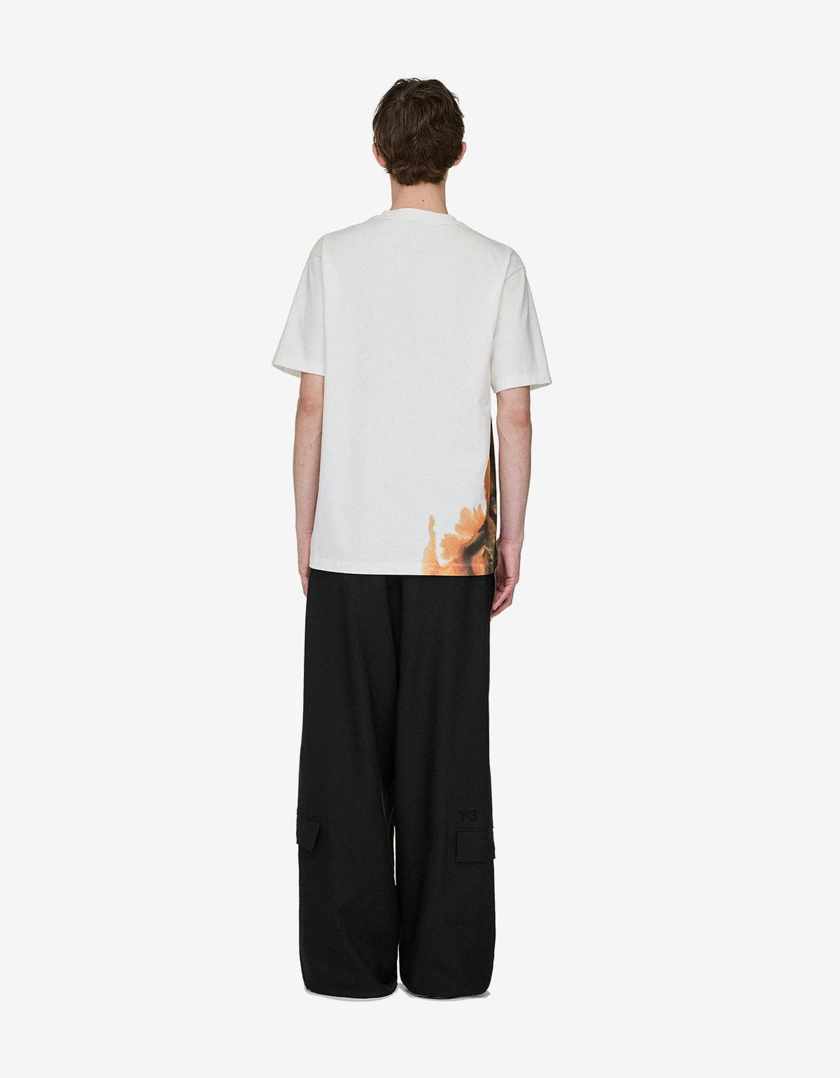Y-3 White AOP Short Sleeve T-Shirt - 5
