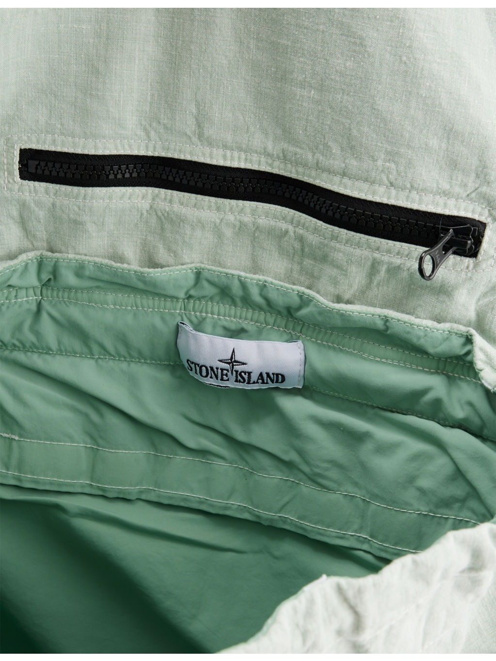 Brand-Patch Zip-Pockets Linen-Blend Backpack - 5