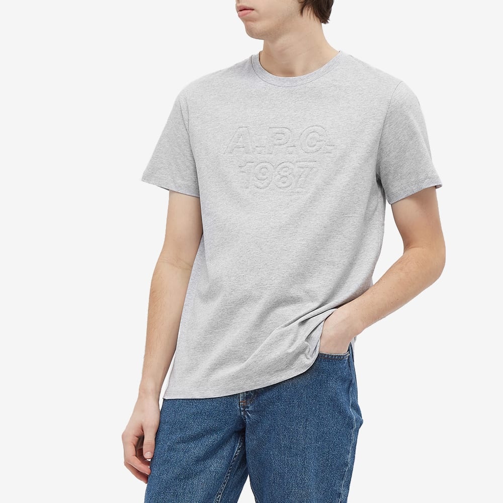 A.P.C. Hartman Embossed Logo Tee - 3