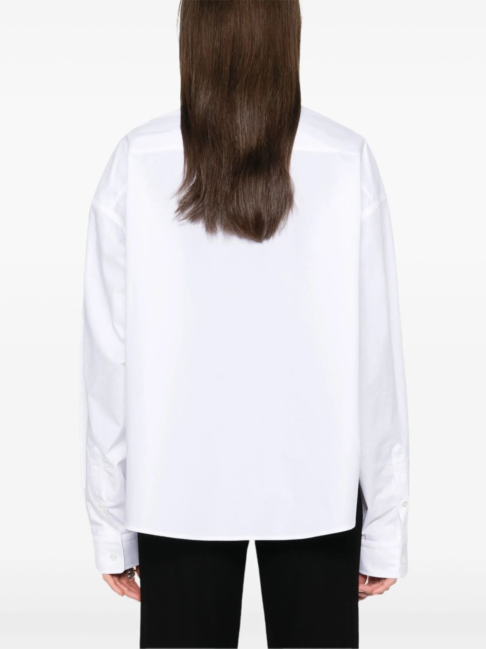 logo-embroidered shirt - 4