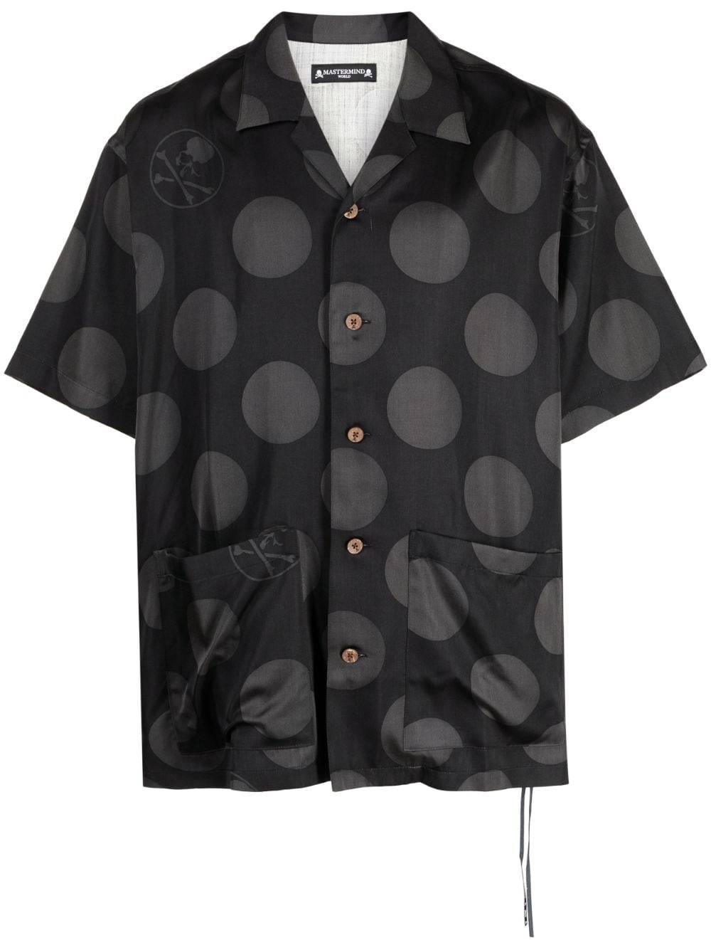 polka-dot-print silk shirt - 1