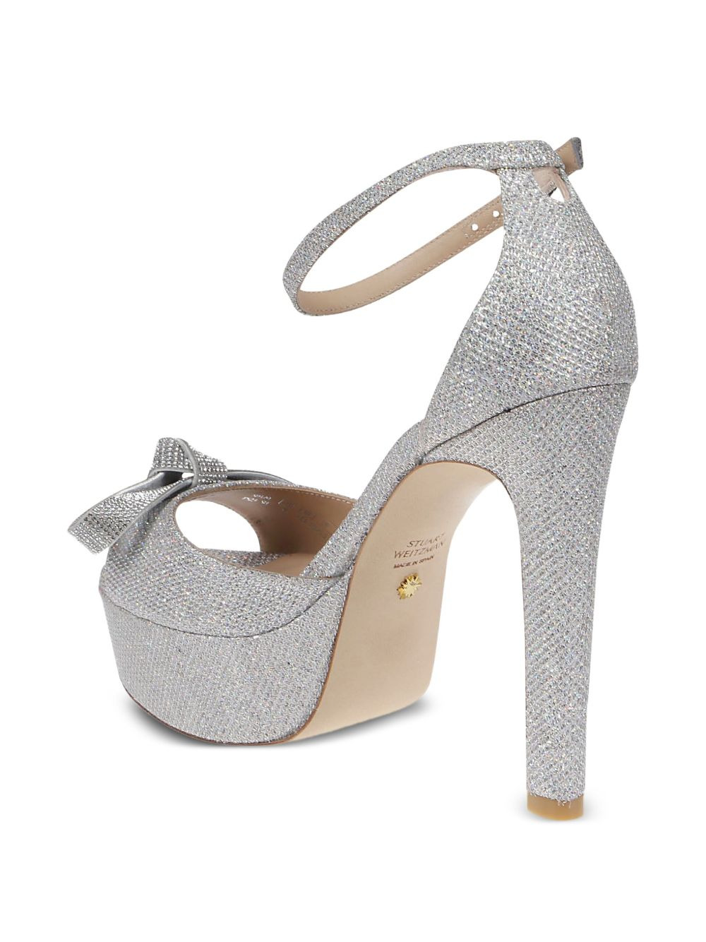 145mm bow-embellished platform sandals - 5