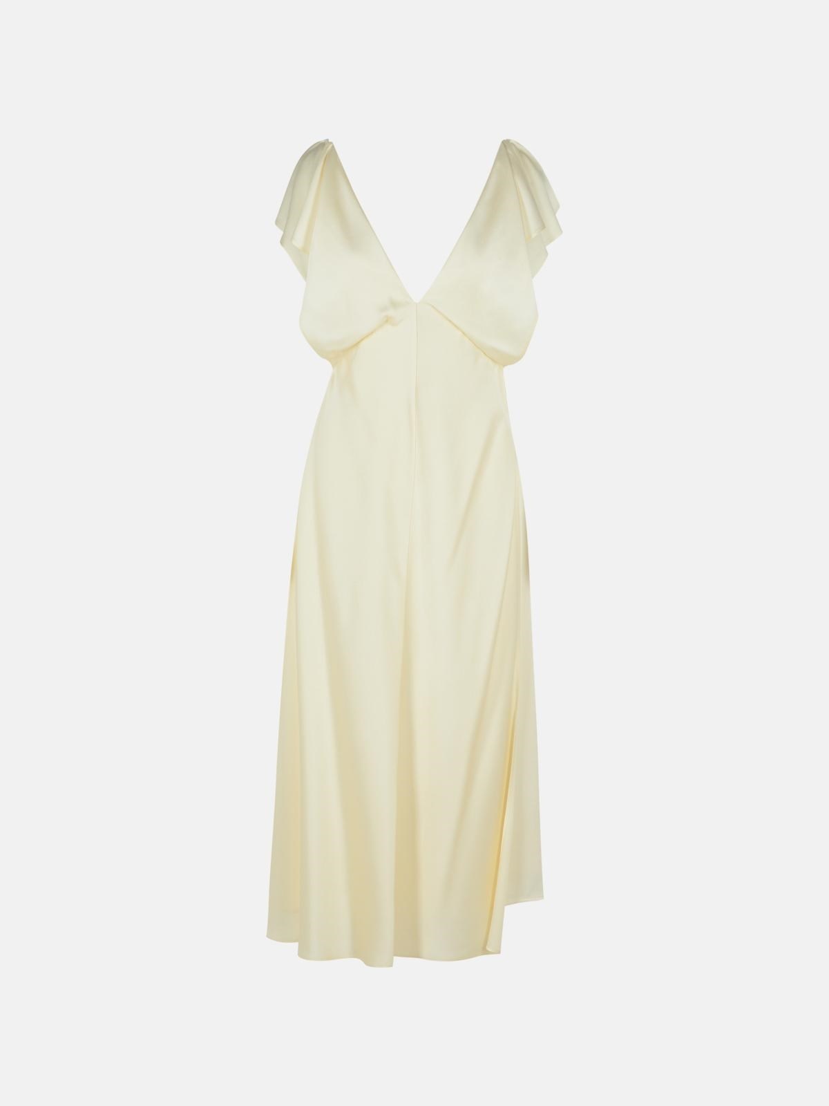 ワンピース Jil Sander Ivory viscose blend dress (J03CT0153J18270 102) Jil Sander IVORY VISCOSE BLEND DRESS | REVERSIBLE