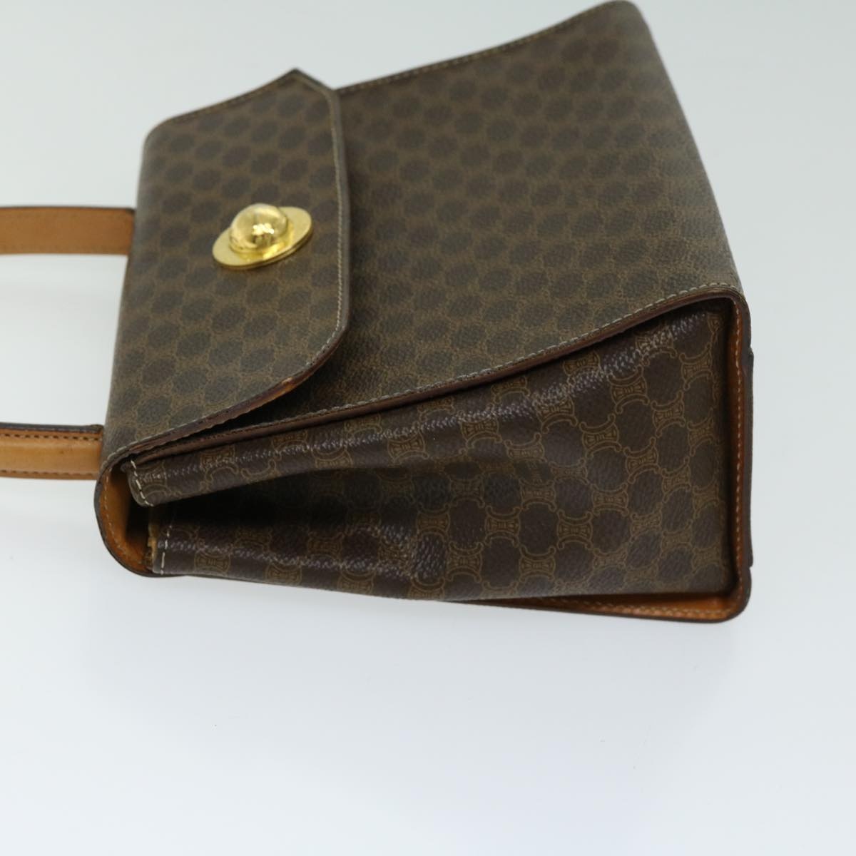 CELINE Macadam Canvas Hand Bag Pvc Brown - 4