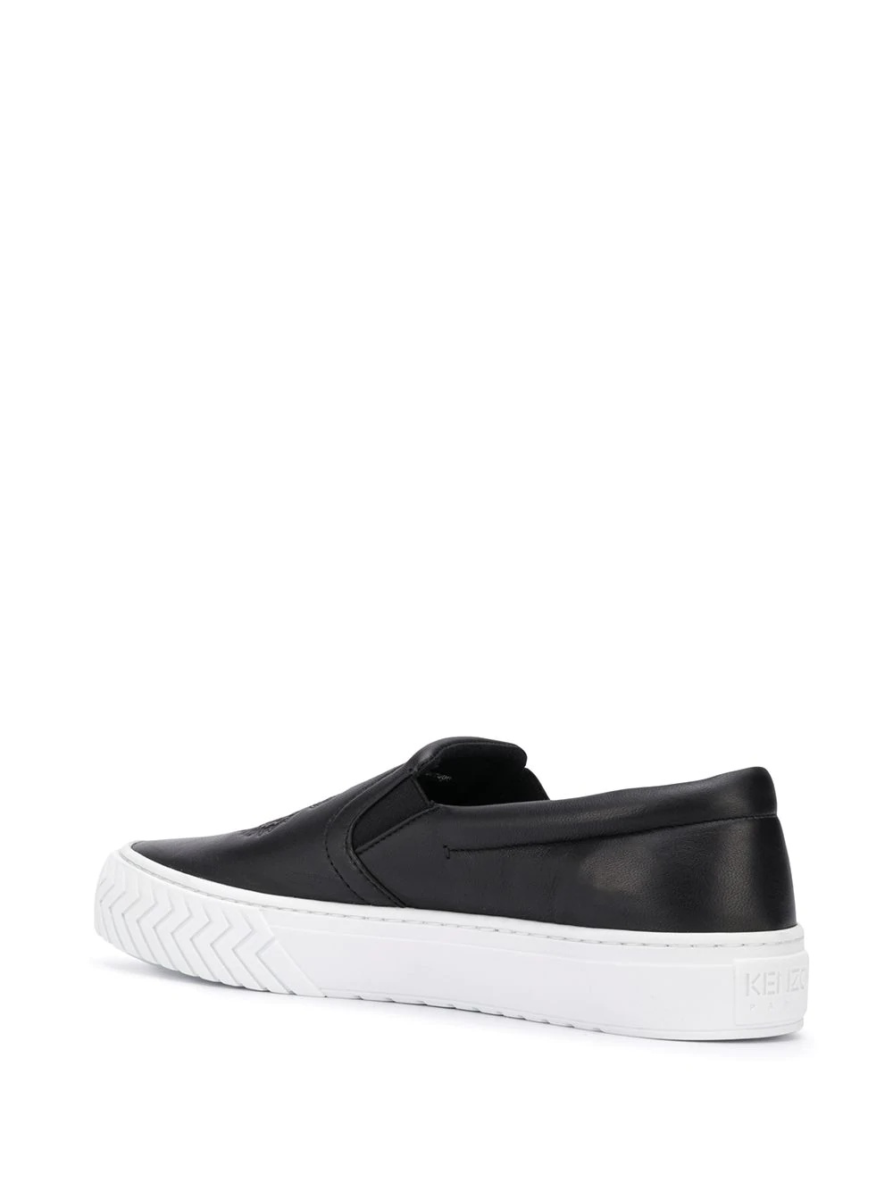 Tiger embossed slip-on sneakers - 3