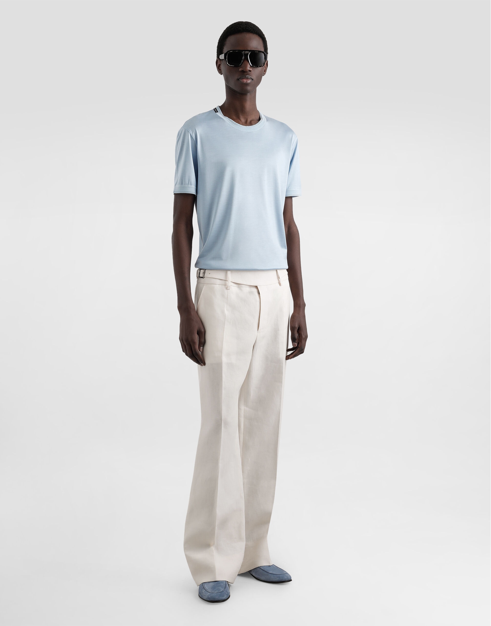 Short-sleeved silk t-shirt - 2