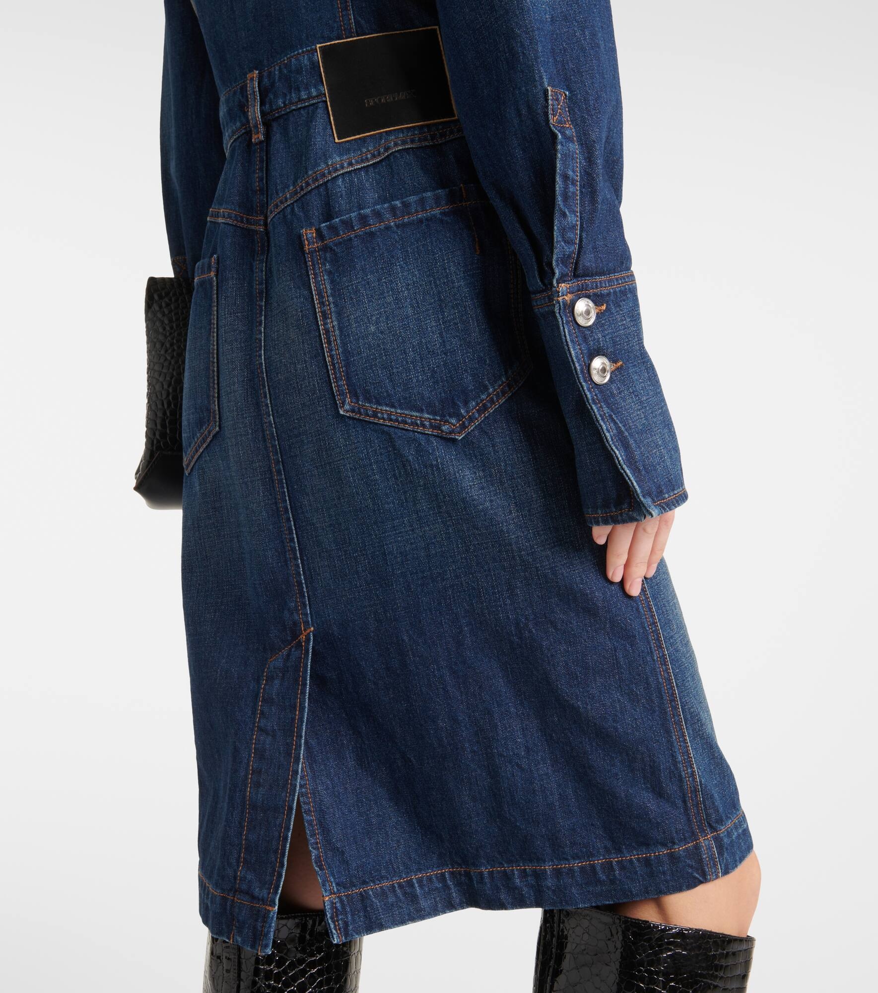 Denim midi dress - 6