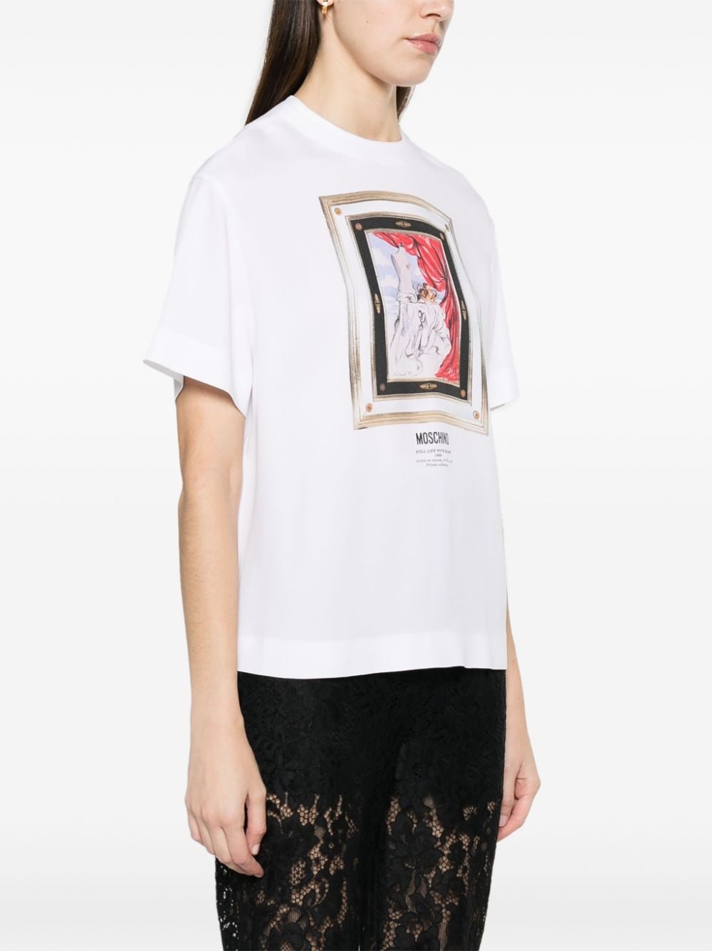 painting-print crepe blouse - 3