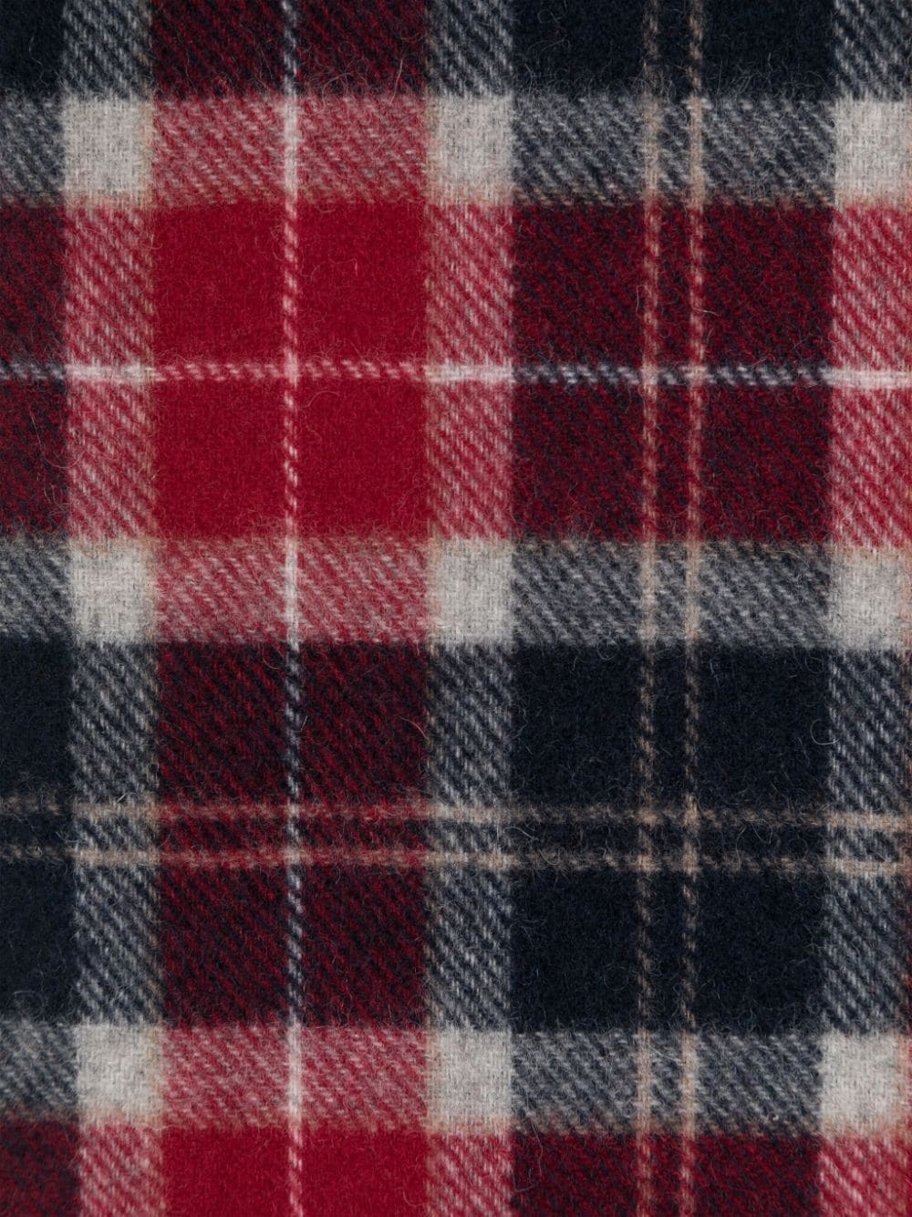 tartan-check wool scarf - 2