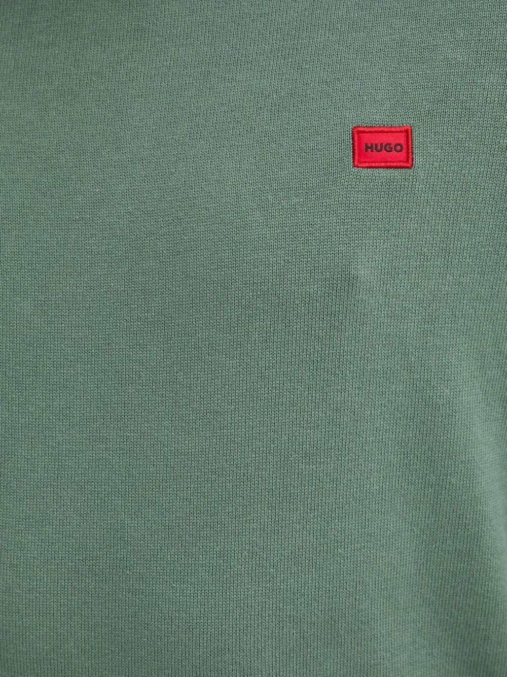 logo-patch crew-neck sweater - 4