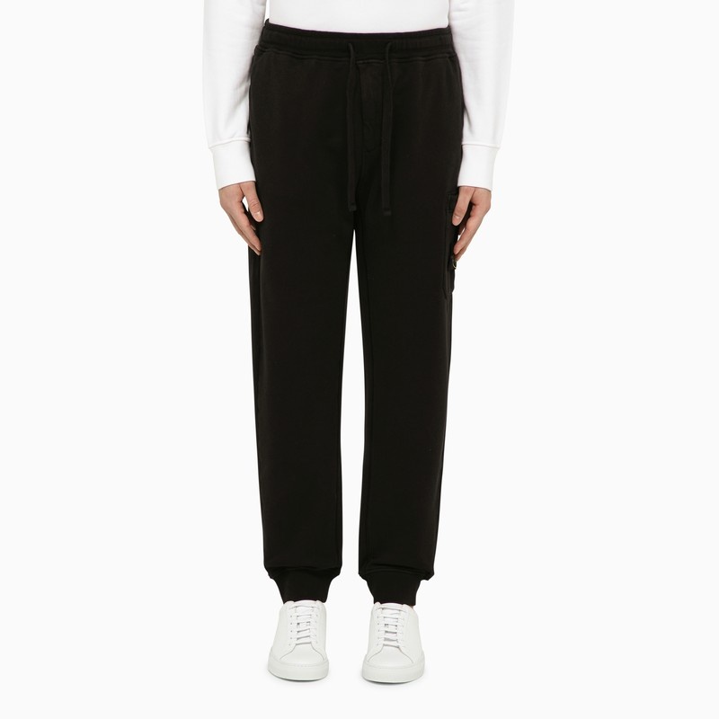 Black cotton jogging pants - 1