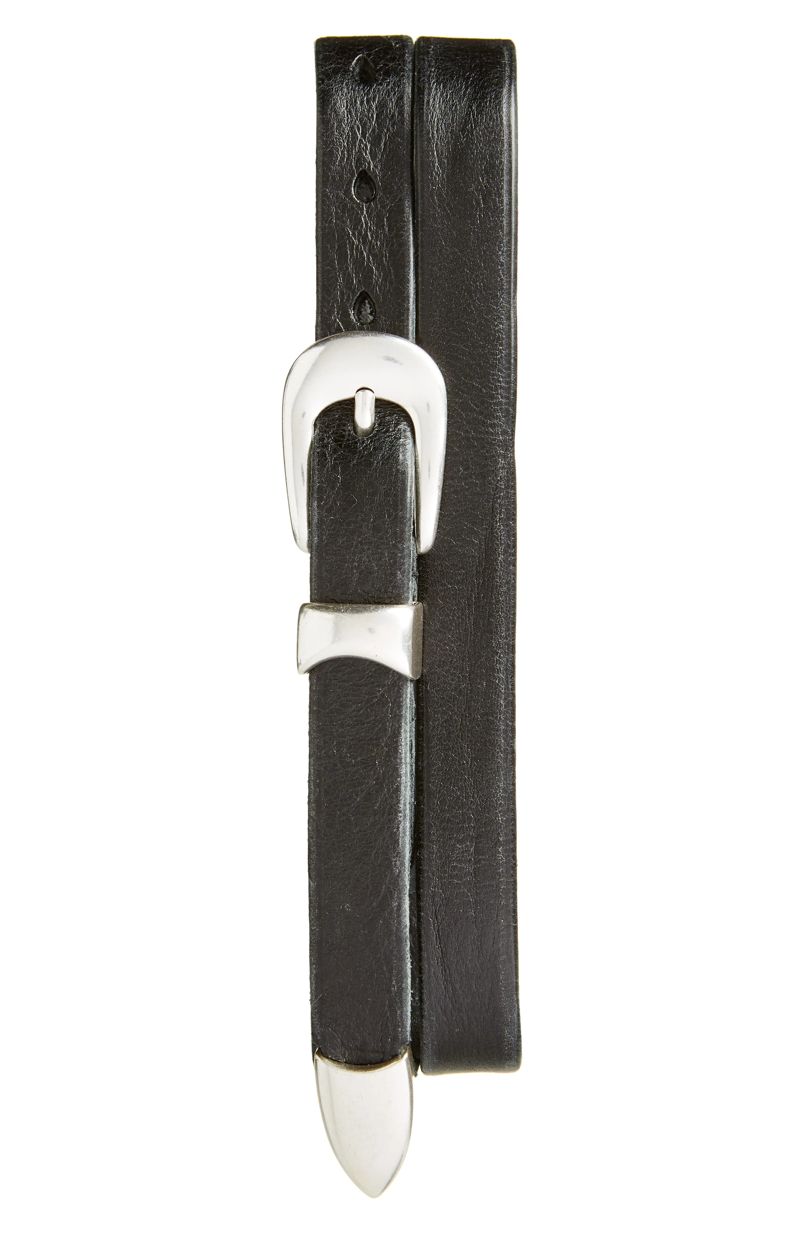 OUR LEGACY Skinny Leather Belt in Black Leather at Nordstrom - 1