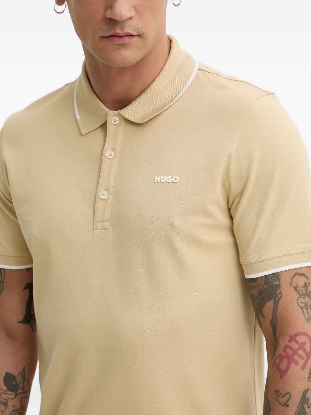 logo-print polo shirt - 3