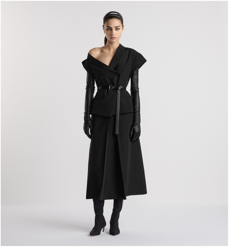 Asymmetric Short-Sleeved Jacket with Belt 2