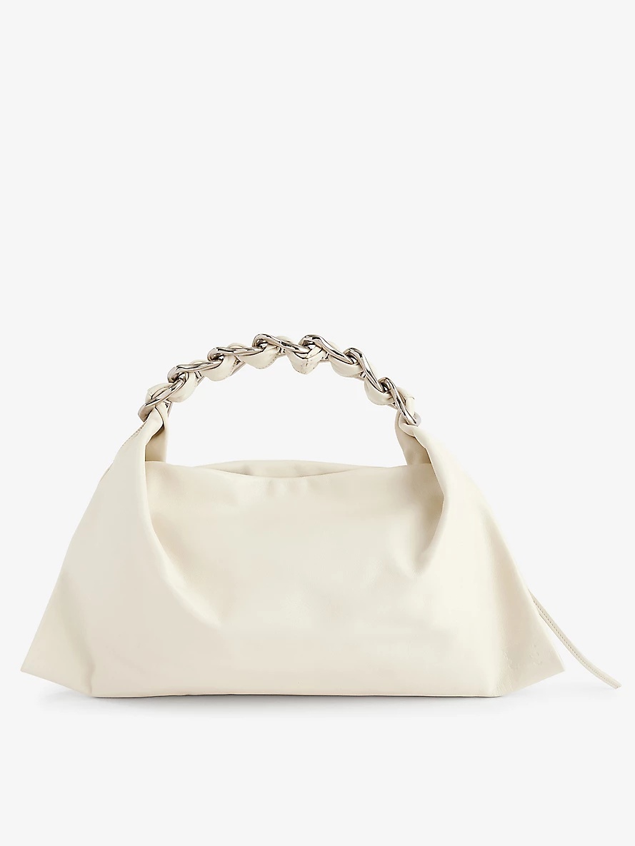 Swan medium leather shoulder bag - 1