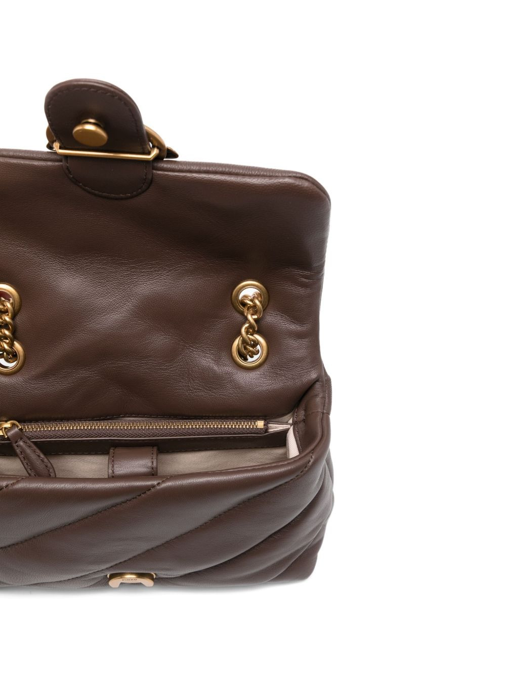 Love quilted logo-plaque shoulder bag - 5