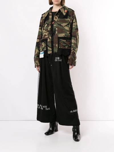 Maison MIHARAYASUHIRO lace-panel military jacket outlook