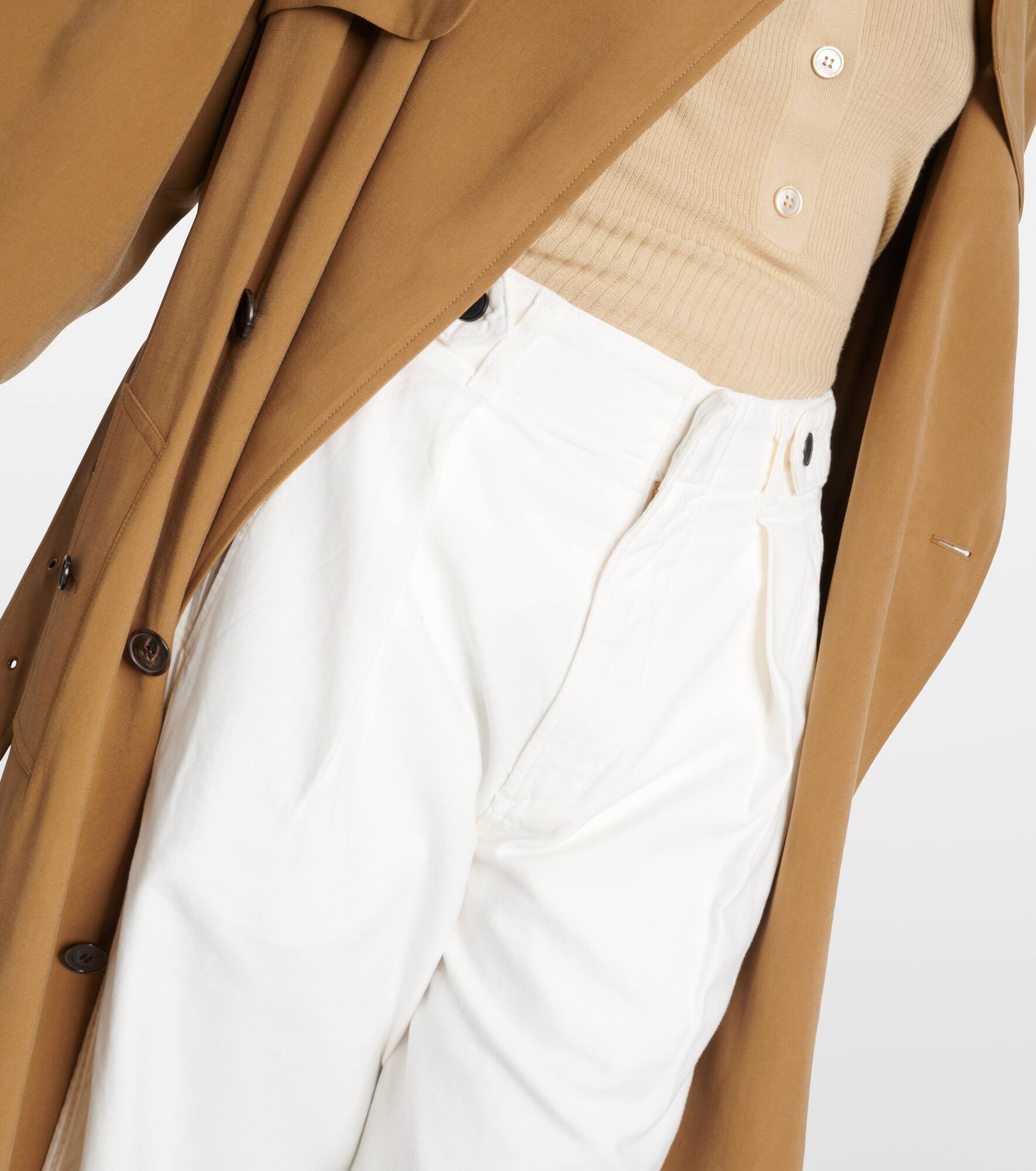 Payton high-rise twill wide-leg pants - 4