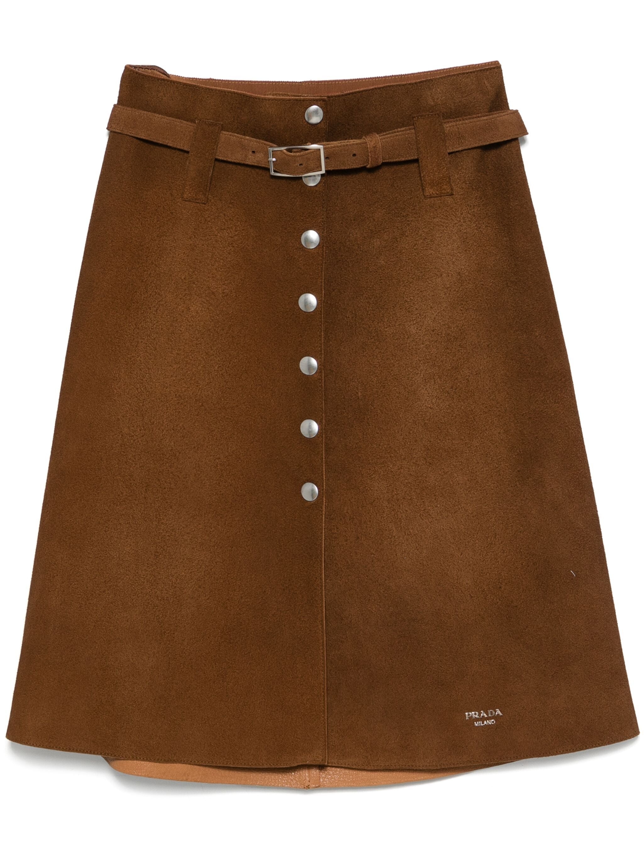 Belted Midi Skirt - 1