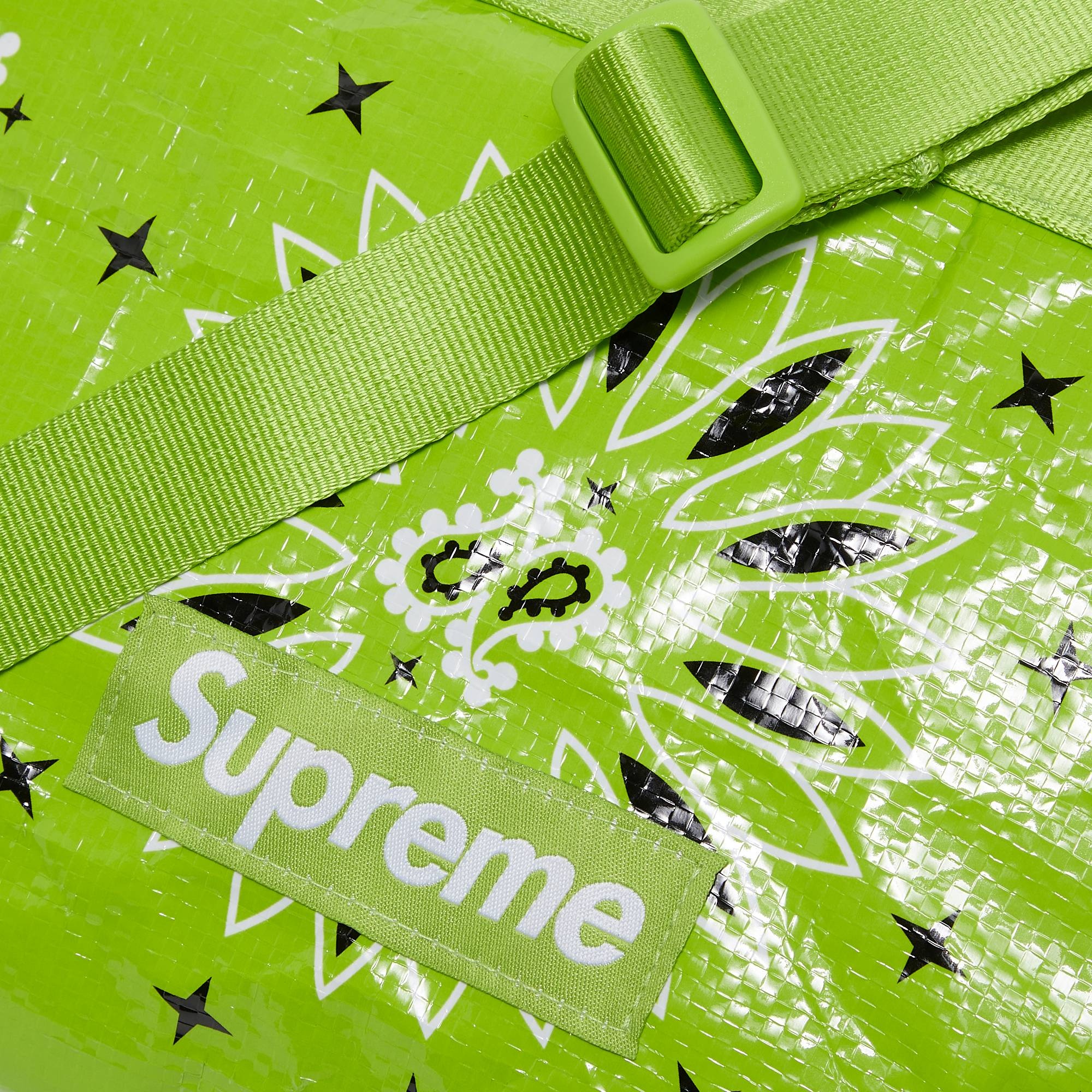 Supreme Bandana Tarp Side Bag 'Bright Green' - 3