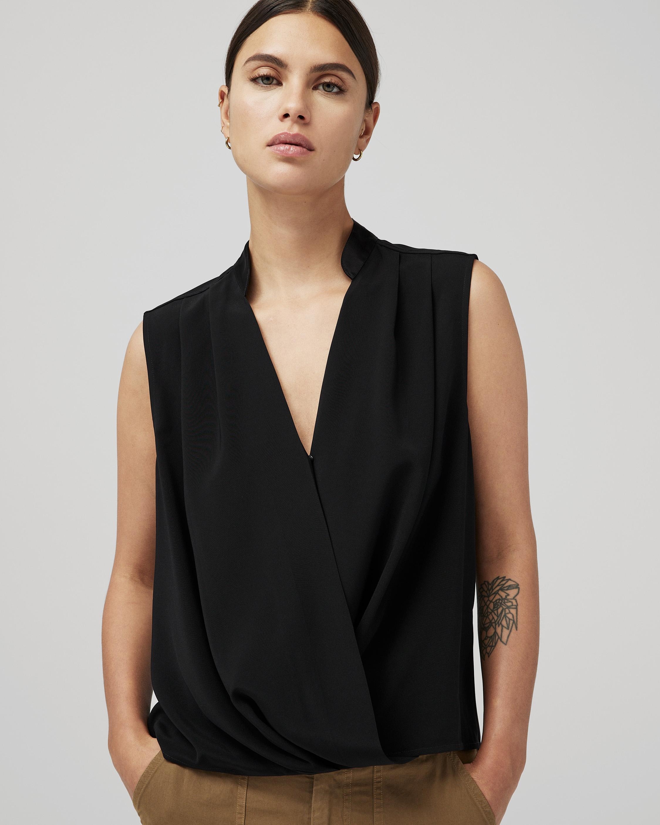 Meredith Satin Blouse
Classic Fit Top - 6