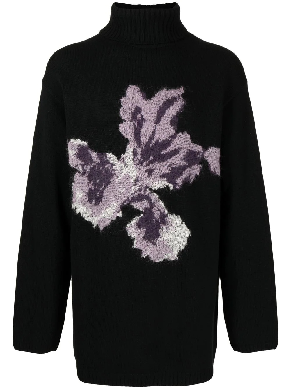 floral intarsia-knit wool jumper - 1