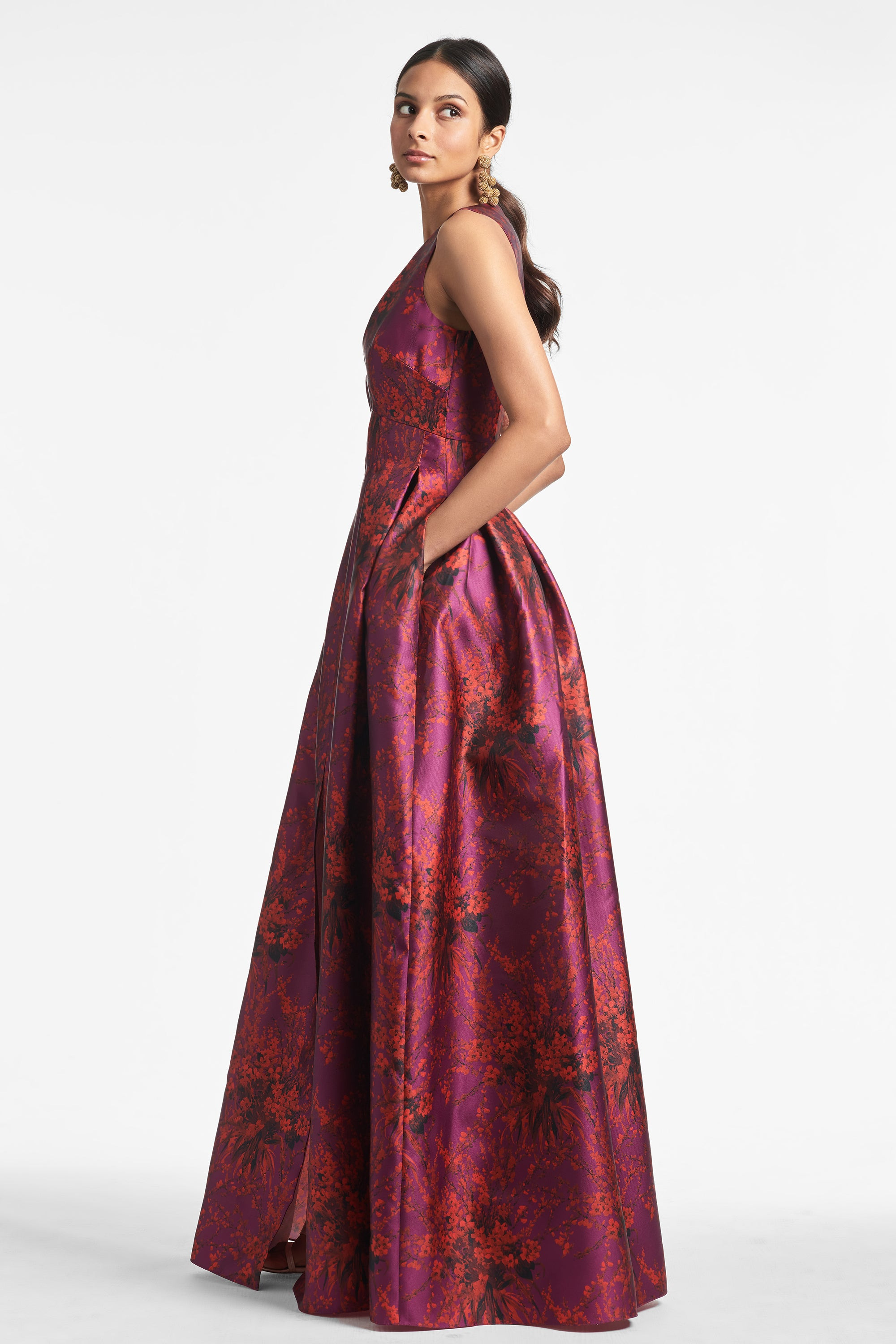 Brooke Gown - Raspberry Bouquet Multi - 2