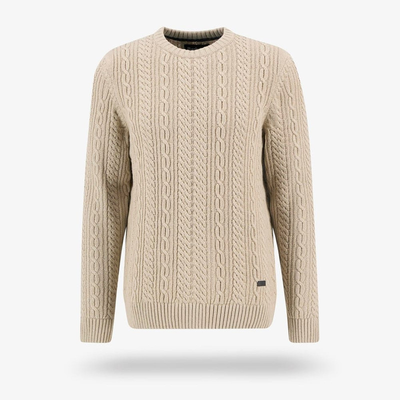 Barbour Lowfen Cable-knit Crewneck Sweater 1