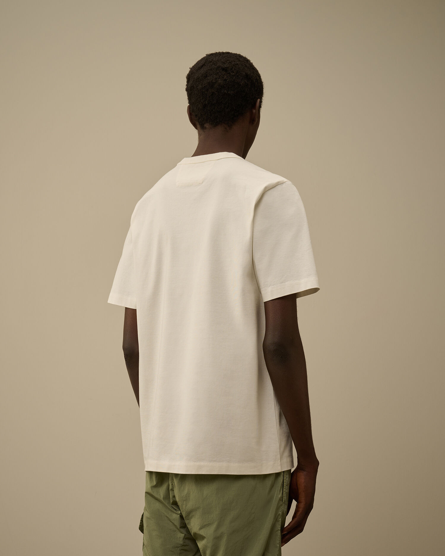 Mercerized 30/2 Jersey Twisted Short Sleeve Logo T-Shirt - 4