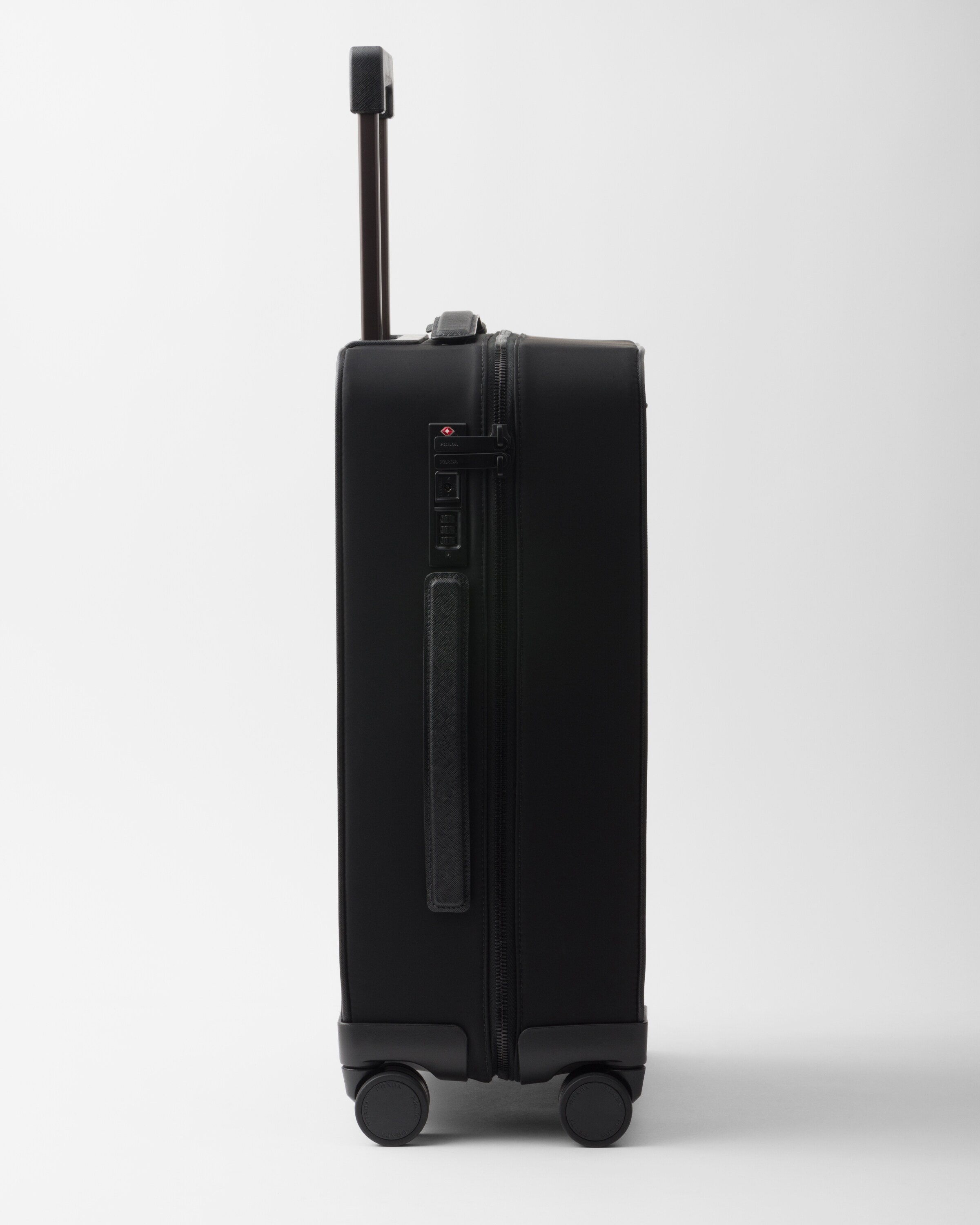 Re-Nylon and Saffiano leather trolley - 7