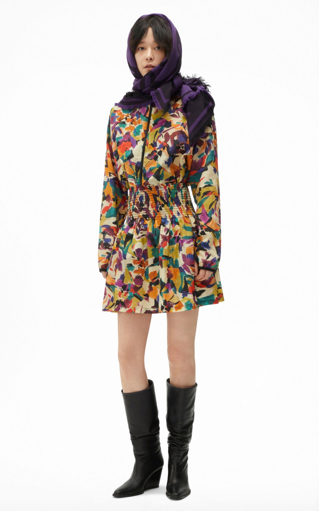 'Archive Floral' flared skirt - 2