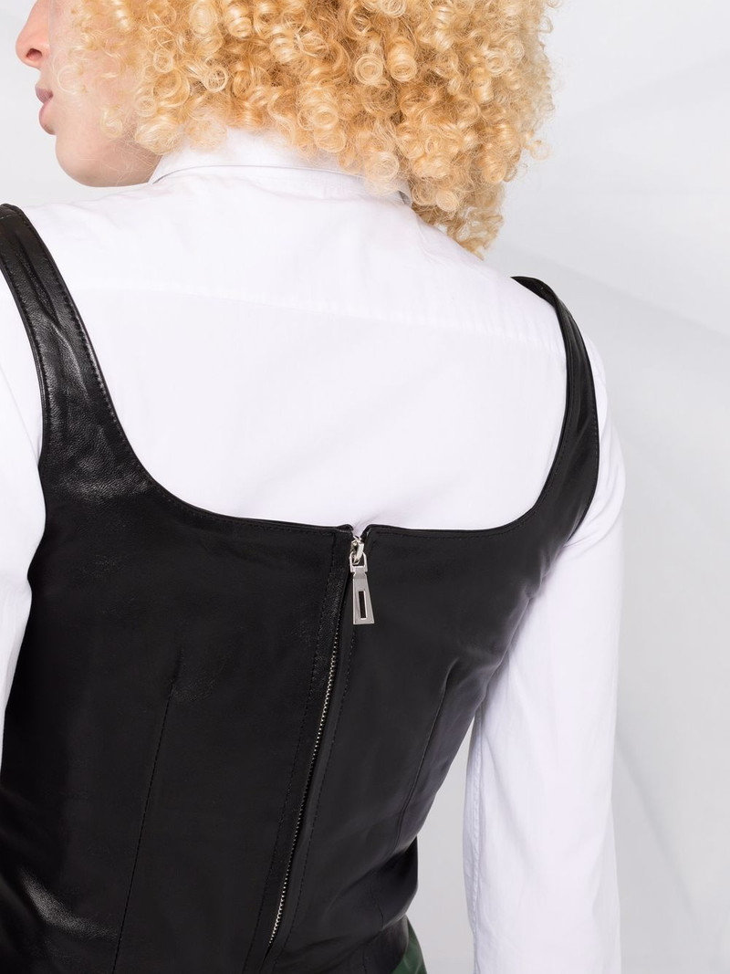 cropped leather vest 3