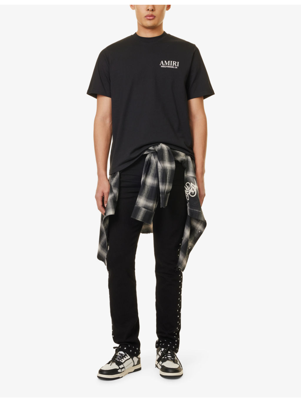Bones Stacked short-sleeve cotton-jersey T-shirt - 2