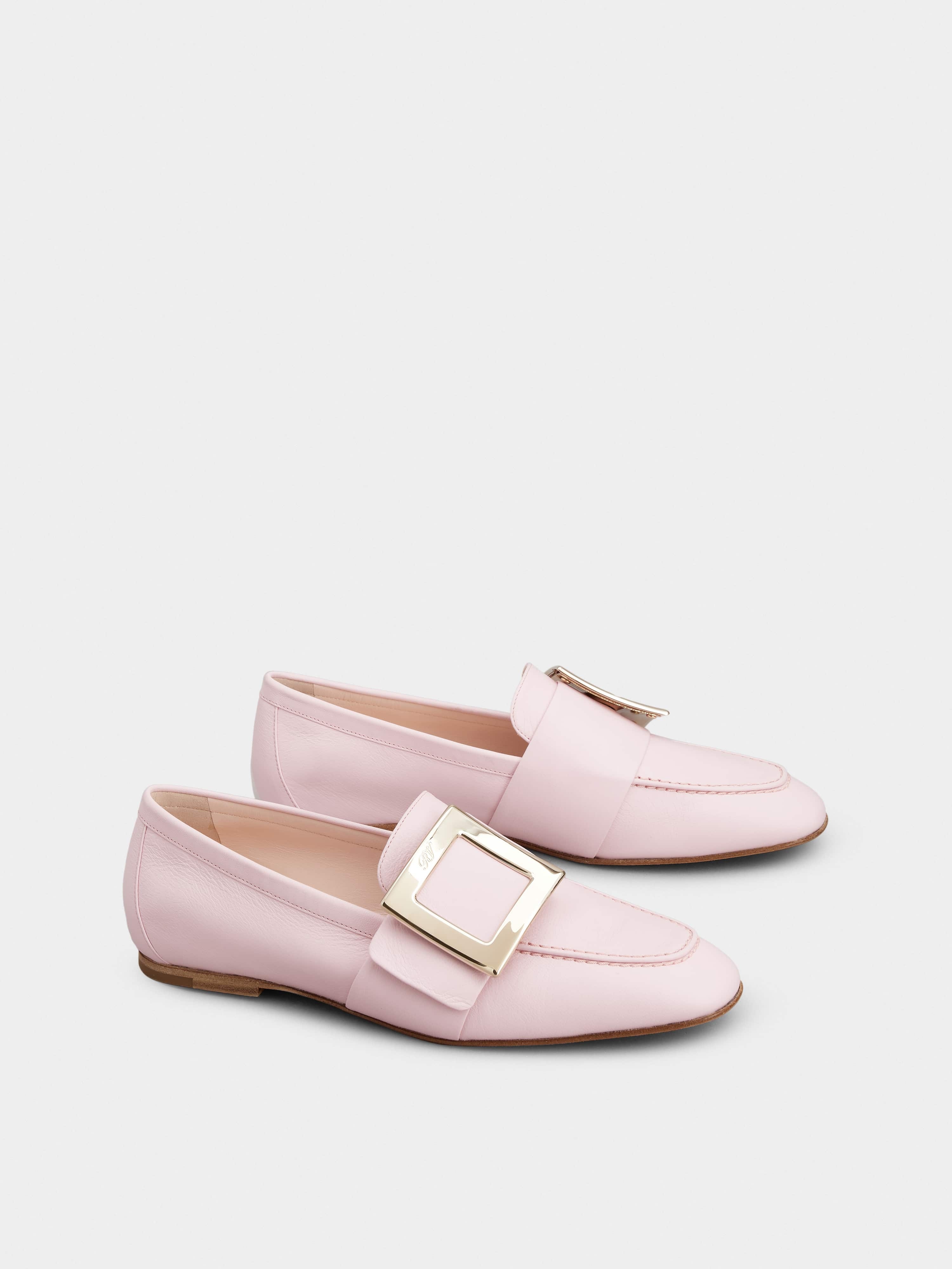 Metal Buckle Soft Loafers in Leather - 2