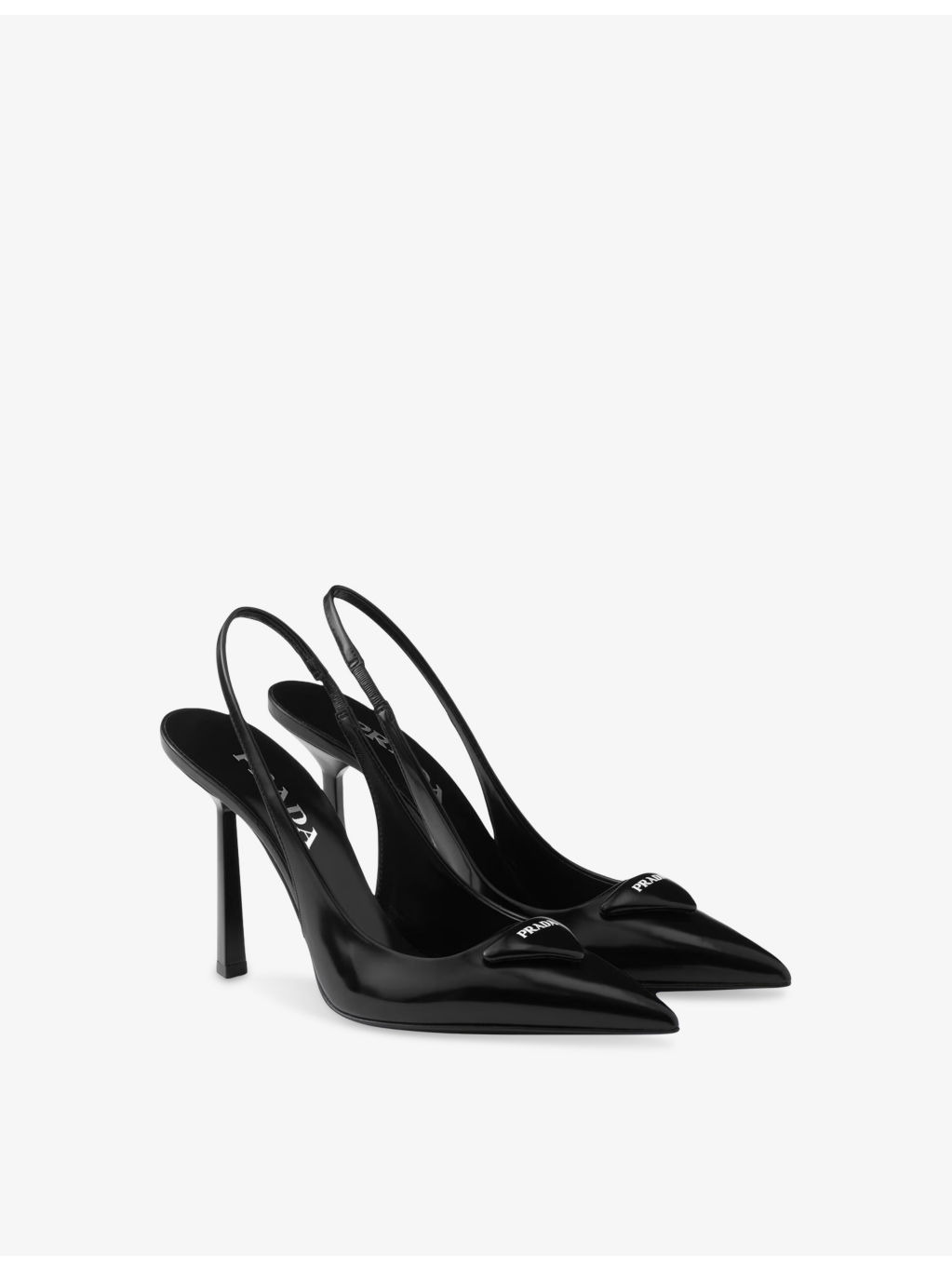 Brushed Leather Slingback Pumps - 3