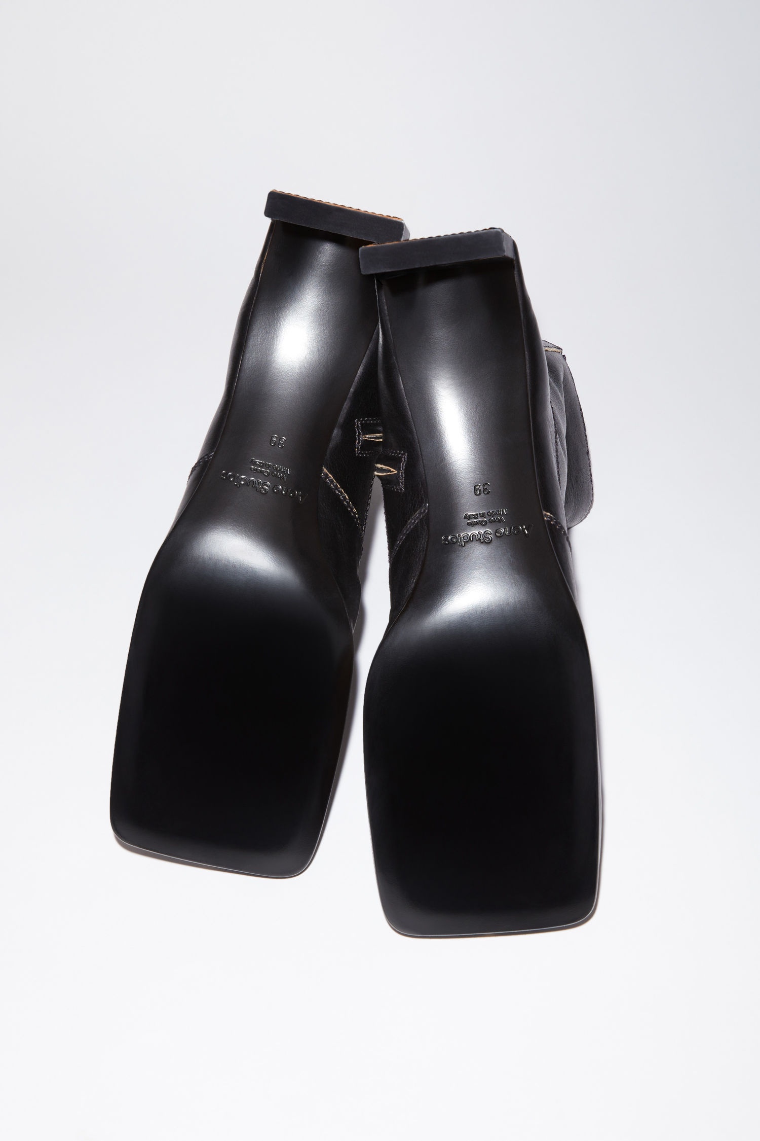 Leather ankle boots - Black - 3